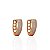 Brinco Folheado Ouro 18k e Prata 925 Quadrado Comprido Cravejado - Imagem 1