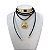Choker Couro Bijuteria Dourado Country Cavalo - Imagem 1