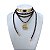 Choker Couro Bijuteria Dourado Country Cavalo - Imagem 1