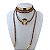 Choker Couro Bijuteria Dourado Country Ferradura Touro - Imagem 1