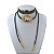 Choker Couro Bijuteria Dourado Country Ferradura Cavalo - Imagem 1