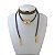 Choker Couro Bijuteria Dourado Country Chapéu - Imagem 1