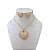 Conjunto Folheado Ouro 18K e Prata 925 Coração Cravejado - Imagem 1