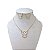 Conjunto Folheado Ouro 18K e Prata 925 Espírito Santo Madrepérola Cravejado - Imagem 1