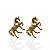 Brinco Folheado Ouro 18k Cavalo - Imagem 1