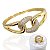 Conjunto Anel e Bracelete Folheado Ouro 18k e Prata 925 Elos Cravejado - Imagem 1
