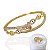 Conjunto Anel e Bracelete Folheado Ouro 18k e Prata 925 Prego Elos Cravejados - Imagem 1
