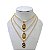 Colar Folheado Ouro 18k e Prata 925 Letra Inicial Cravejada Riviera - Imagem 1