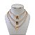 Colar Folheado Ouro 18k e Prata 925 Letra Inicial Riviera - Imagem 1