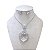 Conjunto Folheado Ouro 18k e Prata 925 Coração Cristal Cravejado - Imagem 2
