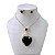 Conjunto Folheado Ouro 18k e Prata 925 Coração Cristal Cravejado - Imagem 6