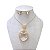 Conjunto Folheado Ouro 18k e Prata 925 Coração Cristal Cravejado - Imagem 1