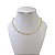 Choker Folheada Ouro 18k e Prata 925 Ponto de Luz Triângulos - Imagem 1