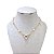 Choker Folheada Ouro 18k Coração Pérola - Imagem 1