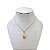 Colar Folheado Ouro 18k Flor Cravejada - Imagem 1