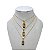 Colar Folheada Ouro 18k e Prata 925 Letra Inicial Plaquinha Oval Cravejada - Imagem 1
