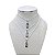 Colar Folheada Ouro 18k e Prata 925 Letra Inicial Plaquinha Oval Cravejada - Imagem 2