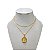 Choker Dupla Folheada Ouro 18k Nossa Senhora Cravejada - Imagem 1