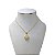 Colar Folheado Ouro 18k Bolinhas Cravejada - Imagem 1