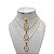 Colar Folheado Ouro 18k Letra Resinada - Imagem 1