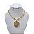 Colar Folheado Ouro 18k Cordão Baiano São Bento Strass - Imagem 1
