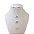 Colar Folheada Ouro 18k e Prata 925 Letra Inicial Silicone Ponto de Luz - Imagem 2