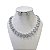 Conjunto Folheado Ouro 18k e Prata 925 Quadrado Cravejado - Imagem 2