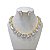 Conjunto Folheado Ouro 18k e Prata 925 Inspired Oval Pedraria - Imagem 1