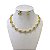 Conjunto Folheado Ouro 18k e Prata 925 Inspired Redondo Cravejado - Imagem 3