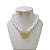 Conjunto Folheado Ouro 18k e Prata 925 Pérola Coração Cravejado - Imagem 1