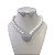 Conjunto Folheado Ouro 18k e Prata 925 Pérola Coração Cravejado - Imagem 2