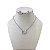 Conjunto Aço Inoxidável Dourado e Prata Inspiração Cisne Strass - Imagem 2