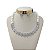 Conjunto Folheado Ouro 18k e Prata 925 Pérola Redonda Cravejada - Imagem 2