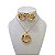 Conjunto Folheado Ouro 18k e Prata 925 Mandala Cravejada - Imagem 1