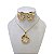 Conjunto Folheado Ouro 18k e Prata 925 Orgânico Vazado Cravejado - Imagem 1