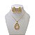 Conjunto Folheado Ouro 18k e Prata 925 Gota vazada Cravejada - Imagem 1