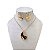 Conjunto Folheado Ouro 18k e Prata 925 Gota Cravejada - Imagem 1