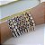 Pulseira Folheada Ouro 18k e Prata 925 Riviera Gota Cravejada - Imagem 2