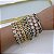Pulseira Folheada Ouro 18k e Prata 925 Inspired Corações Cravejado - Imagem 2