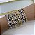 Pulseira Folheada Ouro 18k e Prata 925 Inspired Redondo Cravejado - Imagem 2