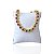 Pulseira Folheada Ouro 18k e Prata 925 Inspired Redondo Cravejado - Imagem 4