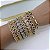 Pulseira Folheada Ouro 18k e Prata 925 Inspired Quadrado Cravejado - Imagem 2