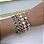 Pulseira Folheada Ouro 18k e Prata 925 Inspired Trevos Madrepérola Cravejado - Imagem 2