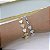 Pulseira Folheada Ouro 18k e Prata 925 Inspired Corações Madrepérola Cravejado - Imagem 2