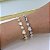 Pulseira Folheada Ouro 18k e Prata 925 Inspired Corações Madrepérola Cravejado - Imagem 2