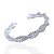 Bracelete Folheado Ouro 18k e Prata 925 Trançado Cravejado - Imagem 2