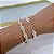 Bracelete Folheado Ouro 18k e Prata 925 Trançado Cravejado - Imagem 2