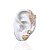 Kit 1 Piercing Fake e Brincos Folheado Ouro 18k e Prata 925 Leque Cravejado - Imagem 1