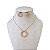 Conjunto Folheado Ouro 18k e Prata 925 Inspired Mandala Cravejada - Imagem 2