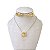 Conjunto Folheado Ouro 18k e Prata 925 Inspired Mandala Cravejada - Imagem 1